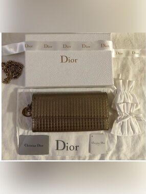 Dior Lady Dior Wallet on a Chain with Charm